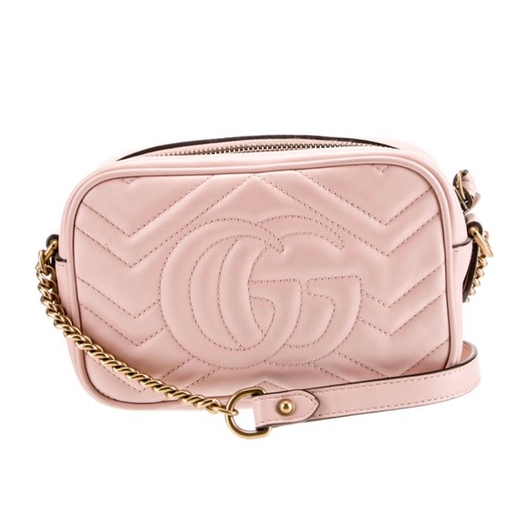 RARE light pink mini Gucci marmont matelasse with gorgeous gold hardware - Picture 8 of 11